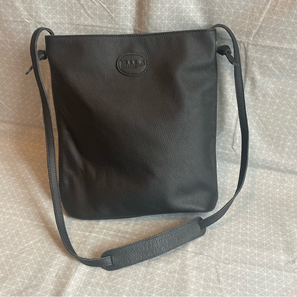 M.I.L.A. Jackie Crossbody Bag in Black Pebbled Leather